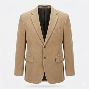 Lauren Ralph Lauren Sport Corduroy‎ Blazer Tan Camel Jacket Professor Ivy 42R